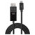 LINDY 43341 1m USB Type C to DisplayPort 8K60 Adapter Cable 1.4 HDR Black