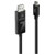 LINDY 43343 USB cable USB-C® plug, DisplayPort plug 3.00 m Black