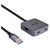 LINDY 43388 USB hub 2+2 ports USB type A, USB C® USB 3.0 5 GBit/s Black/grey