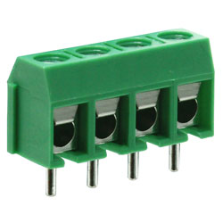 CamBlock Plus CTBP5000/4 5mm Low Profile Terminal Block 4 Pole - Green