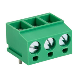 TruConnect 5mm Low Profile 90 Degree 3 Way Terminal Block