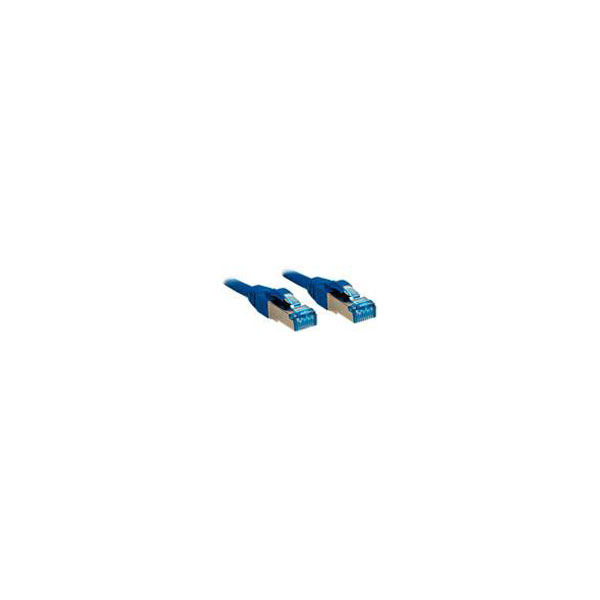 LINDY 47146 RJ45 Network cable, patch cable CAT 6A S/FTP 0.50 m Bl...