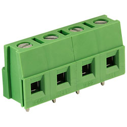 CamdenBoss CTB0118/4 4 Way 24A 7.62mm Pitch Rising Clamp Terminal Block