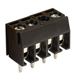 CamdenBoss CTB3051/4BK 4 Way 6A Ultra Low Profile Terminal Block 3.5mm Pitch