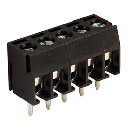 CamdenBoss CTB3051/5BK 5 Way 6A Ultra Low Profile Terminal Block 3.5mm Pitch