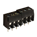 CamdenBoss CTB3051/6BK 6 Way 6A Ultra Low Profile Terminal Block 3.5mm Pitch