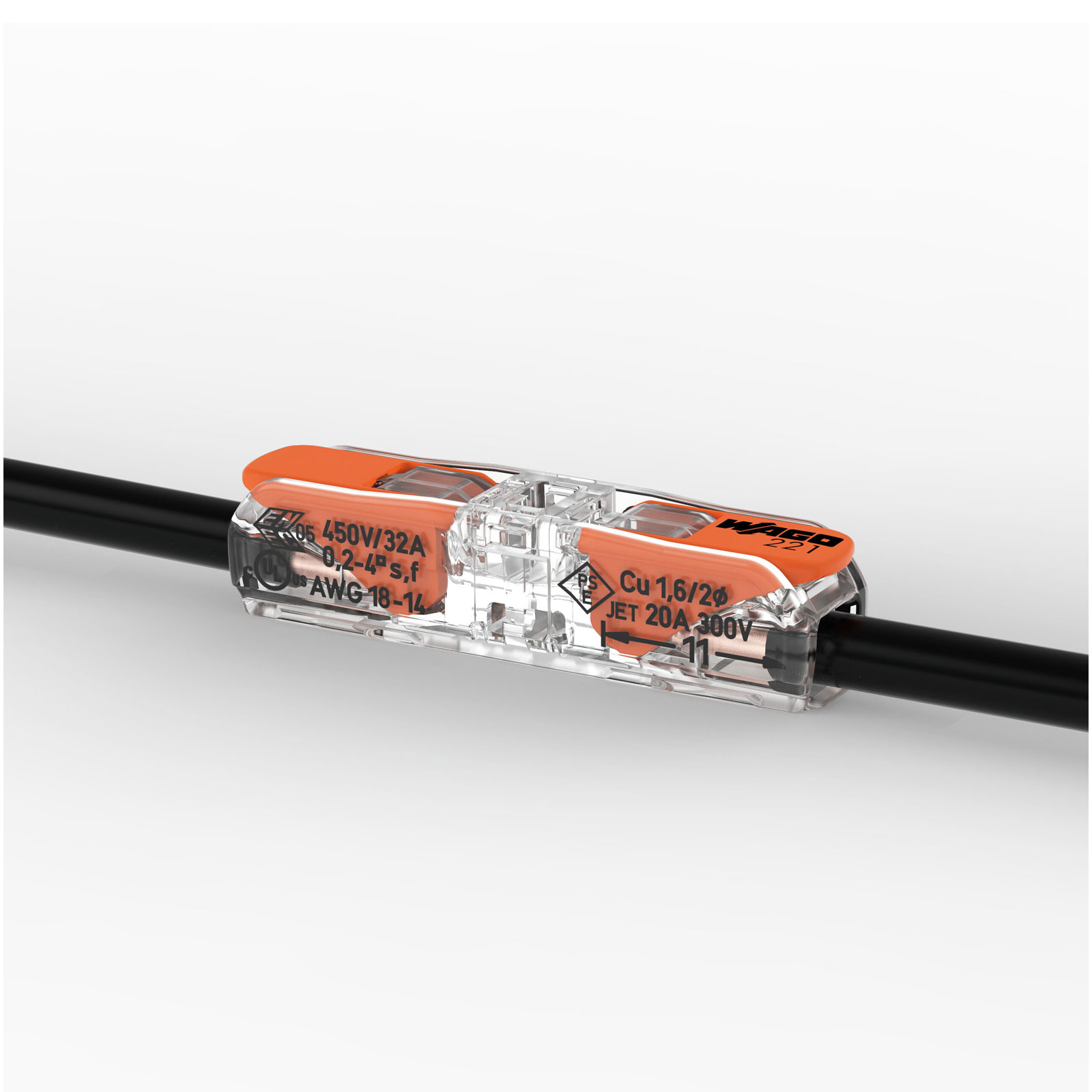 thumbnail image 2 of SONOFF 2-Conductor Lever Clamp – Electric Through Connector, 221-2411 Style, Ryslux 2 of 4