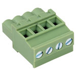 TruConnect 5mm Female Pluggable Vertical 4 Way Terminal Block