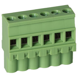 TruConnect 215364 5.08mm Female Pluggable Vertical 6 Way Terminal Block