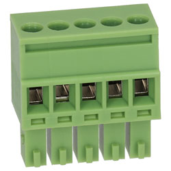 TruConnect 215379 3.5mm Female Pluggable Vertical 5 Way Terminal Block