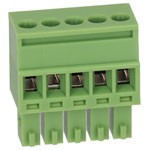 TruConnect 215379 3.5mm Female Pluggable Vertical 5 Way Terminal Block