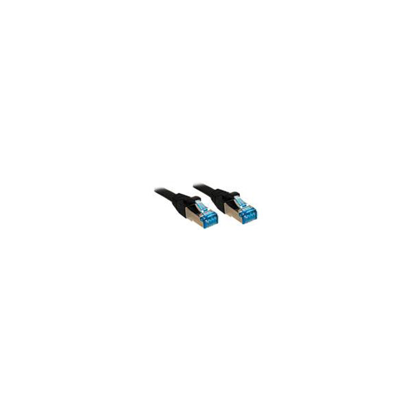 LINDY 47175 RJ45 Network cable, patch cable CAT 6A S/FTP 0.30 m Bl...