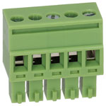 TruConnect 215408 3.81mm Female Pluggable Vertical 5 Way Terminal Block