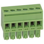 TruConnect 215409 3.81mm Female Pluggable Vertical 6 Way Terminal Block