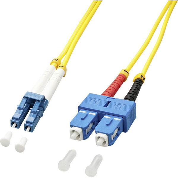 LINDY 47470 1m LC-SC OS2 9/125 Single-Mode Duplex Fibre Optic Patc...