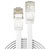 LINDY 47543 Cat.6A U/FTP Flat Network Cable, White, 3m
