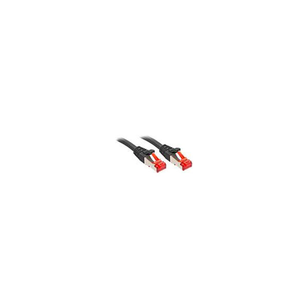 LINDY 47776 RJ45 Network cable, patch cable CAT 6 S/FTP 0.50 m Bla...