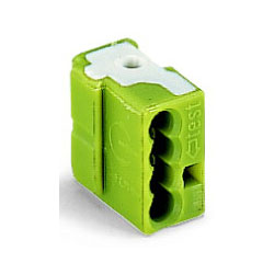 WAGO 243-724 PUSH WIRE® 4 Conductor 6A Modular PCB Splice Connector Light Green