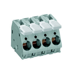 WAGO 2716-103 3 Pole 10mm 76A 30° Lever PCB Terminal Block Grey