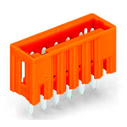 WAGO 734-234 4 Pole 3.81mm 10A MCS Vertical Male Header Closed Orange