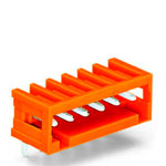 WAGO 734-263 3 Pole 3.81mm 10A MCS Horizontal Male Header Closed Orange