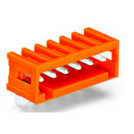 WAGO 734-268 8 Pole 3.81mm 10A MCS Horizontal Male Header Closed Orange