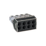 WAGO 773-108 8 Conductor PUSH WIRE® Splicing Connector 24A Black