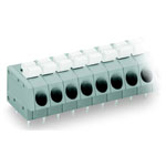 WAGO 804-103 3 Pole 5mm 24A Push Button Staggered PCB Terminal Block Grey