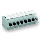 WAGO 804-106 6 Pole 5mm 24A Push Button Staggered PCB Terminal Block Grey