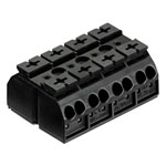 WAGO 862-504 4 Pole 32A 16 Connection Chassis Mount Terminal Block Black