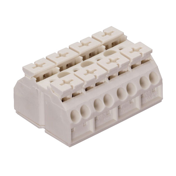  862-694 4 Pole 32A 16 Connection Chassis Mount Terminal Block White