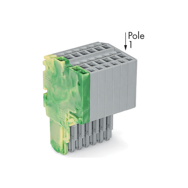  2020-207/000-037 2 Conductor Female Ground End Module Green-yellow