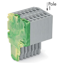 WAGO 2020-207/000-037 2 Conductor Female Ground End Module Green-yellow