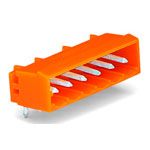 WAGO 231-535/001-000 MCS MIDI 5 Pole 12A 5.08mm Closed Horiz PCB Header Orange