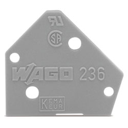 WAGO 236-400 PCB Terminal Block End Plate Blue