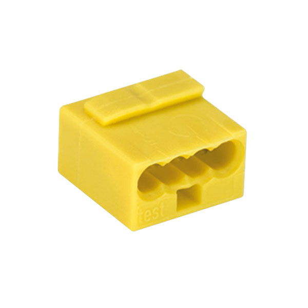  243-504 MICRO PUSH WIRE® 4 Conductor 6A Splice Connector Yellow