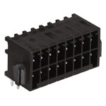 WAGO 713-1430 10 x 2 Pole 3.5mm 10A MCS Horizontal PCB Male Header Black