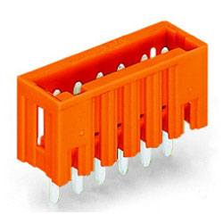 WAGO 734-233 3 Pole 3.81mm 10A MCS Vertical Male Header Closed Orange