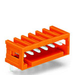 WAGO 734-264 4 Pole 3.81mm 10A MCS Horizontal Male Header Closed Orange