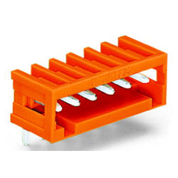 WAGO 734-270 10 Pole 3.81mm 10A MCS Horizontal Male Header Closed Orange