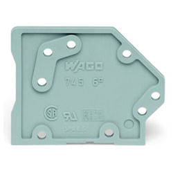 WAGO 745-300 End Plate Snap Fit 1.6mm Thick