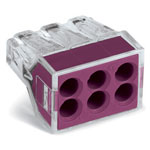 WAGO 773-106 6 Conductor PUSH WIRE® Splicing Connector 24A Violet