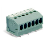 WAGO 805-105 5 Pole 3.5mm 17.5A Push Button Staggered PCB Terminal Bl Grey