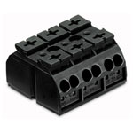 WAGO 862-503 3 Pole 32A 12 Connection Chassis Mount Terminal Block Black