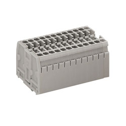 WAGO 869-154 4 Pole 24A 8 Connection Snap In Mounting Terminal Grey