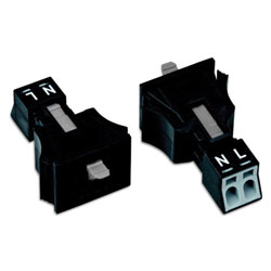 WAGO 890-712 2 Pole 16A 4.4mm Plug Snap In Black