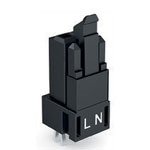 WAGO 890-802 2 Pole 16A 4.4mm PCB Mount Socket Straight Black