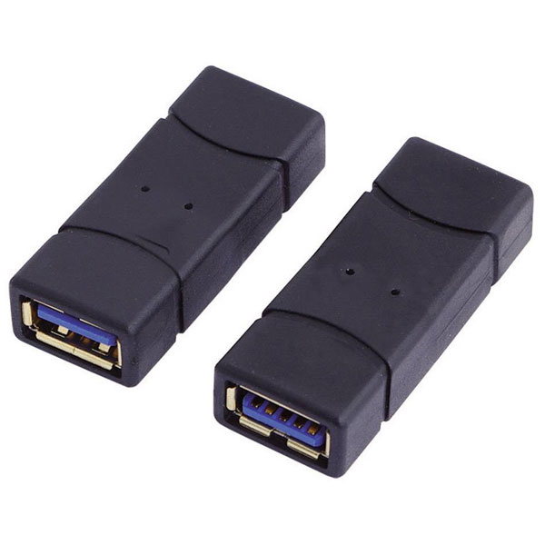 LogiLink AU0026 USB 3.0 Adapter A Female to A Female Gold Plated Black