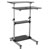 LogiLink BP0070 Mobile Sit-Stand Workstation Height Adjustable 70x70.5 cm Silver