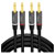 LogiLink CA1210 Audio/phono Cable 3.0 m Black Shielded, Colour-coded